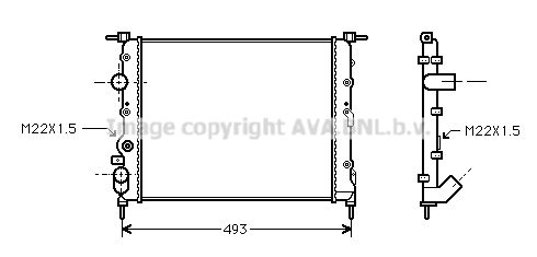 AVA QUALITY COOLING Radiators, Motora dzesēšanas sistēma RT2197